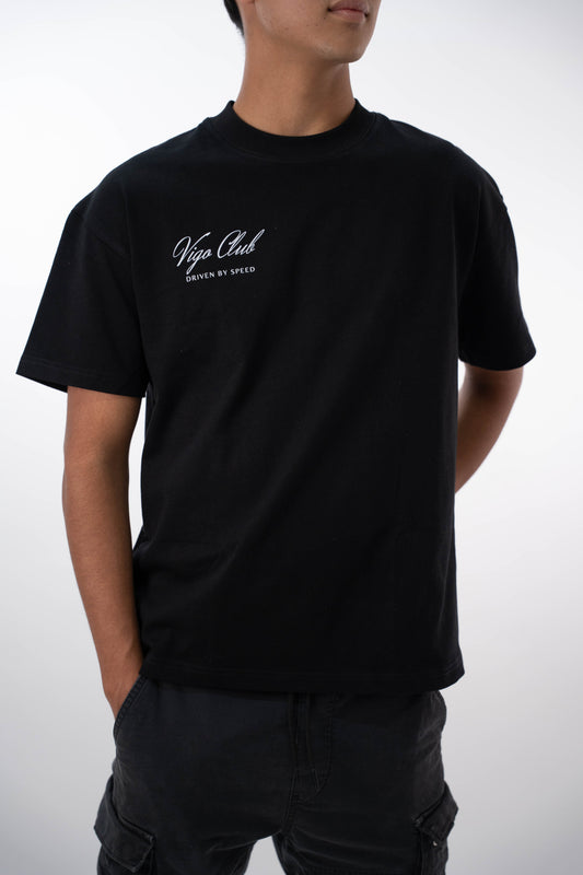 Playera Negra-Born To Race